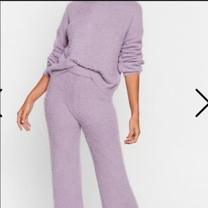 Nasty Gal fuzzy & soft lounge set